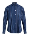 Harmont & Blaine Jeans Man Shirt Navy Size Xxl Cotton In Blue