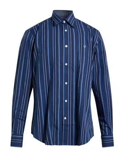 Harmont & Blaine Jeans Man Shirt Navy Size Xxl Cotton In Blue