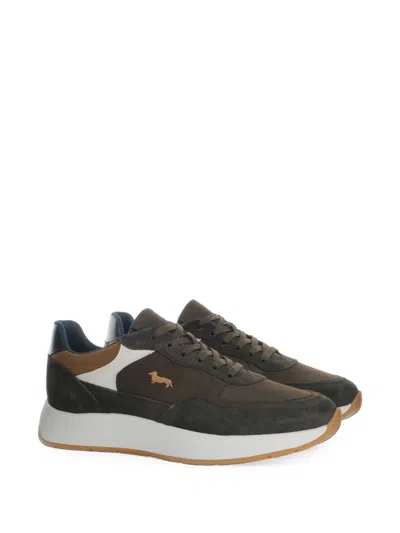 Harmont & Blaine Logo-embroidered Panelled Sneakers In Multi