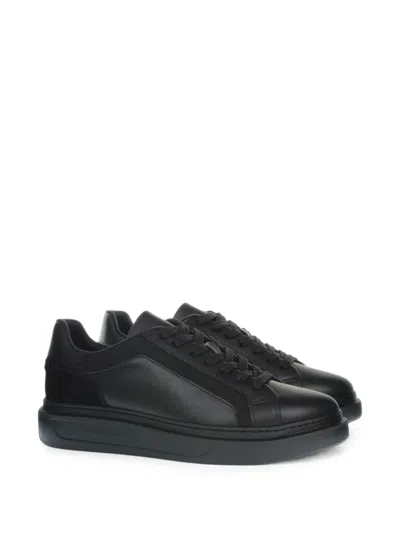 Harmont & Blaine Logo-panel Sneakers In Black