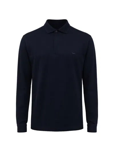 Harmont & Blaine Long-sleeve Polo Shirt In Black