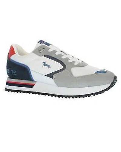 Pre-owned Harmont & Blaine Harmont&blaine Low Shoes 241.050 Camoscio Casual Trainers Textile And Suede In White / Light Grey