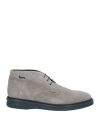 Harmont & Blaine Man Ankle Boots Light Grey Size 12 Leather