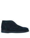 Harmont & Blaine Man Ankle Boots Midnight Blue Size 9 Soft Leather