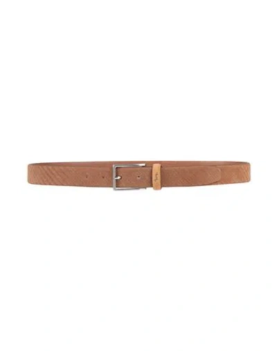 Harmont & Blaine Man Belt Camel Size 52 Leather In Sand