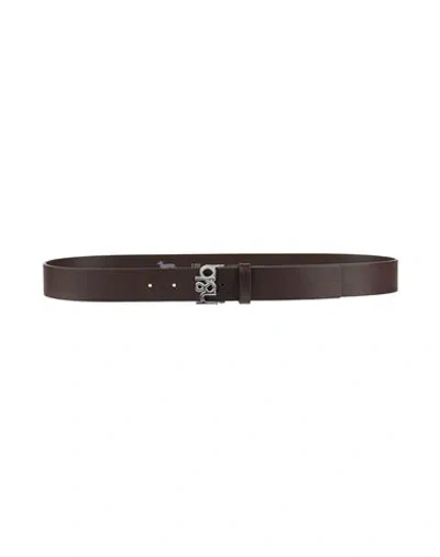 Harmont & Blaine Man Belt Dark Brown Size 39.5 Leather