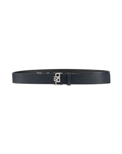 Harmont & Blaine Man Belt Midnight Blue Size 39.5 Leather