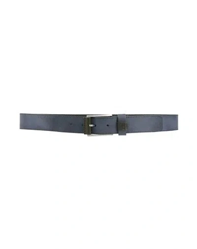 Harmont & Blaine Man Belt Navy Blue Size 32 Leather