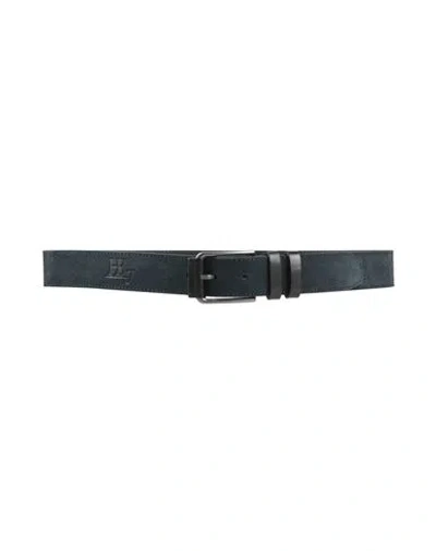 Harmont & Blaine Man Belt Navy Blue Size 32 Leather