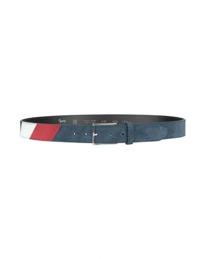 Harmont & Blaine Man Belt Slate Blue Size 43 Leather