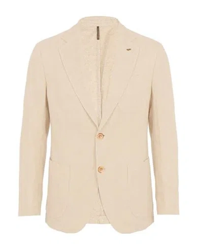 Harmont & Blaine Man Blazer Beige Size 36 Cotton, Polyamide, Linen In White