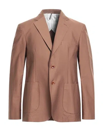 Harmont & Blaine Man Blazer Brown Size 40 Cotton, Elastane