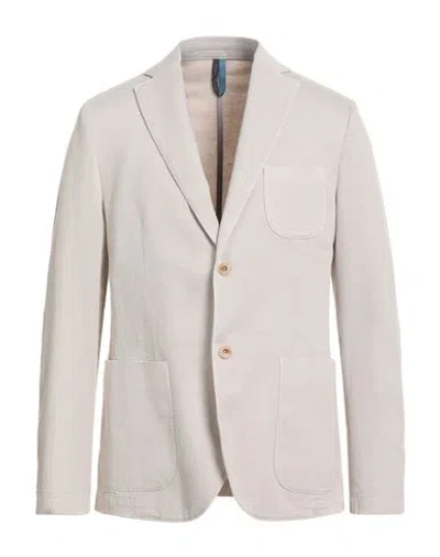 Harmont & Blaine Man Blazer Cream Size 38 Cotton, Linen, Polyamide, Elastane In White