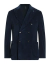 Harmont & Blaine Man Blazer Midnight Blue Size 40 Cotton, Lyocell, Elastane In Blue