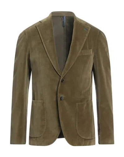 Harmont & Blaine Man Blazer Military Green Size 42 Cotton