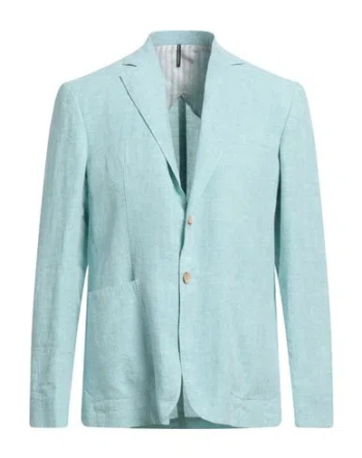 Harmont & Blaine Man Blazer Sky Blue Size 40 Linen