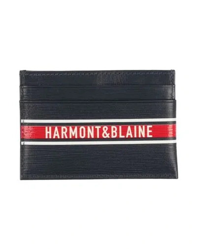 Harmont & Blaine Man Cardholder Midnight Blue Size - Cow Leather