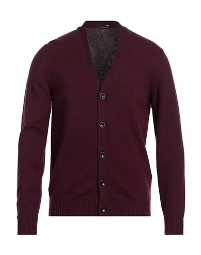 Harmont & Blaine Man Cardigan Burgundy Size M Wool, Viscose, Polyamide, Cashmere In Red