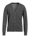 Harmont & Blaine Man Cardigan Charcoal Size Xxl Wool, Viscose, Polyamide, Cashmere In Gray