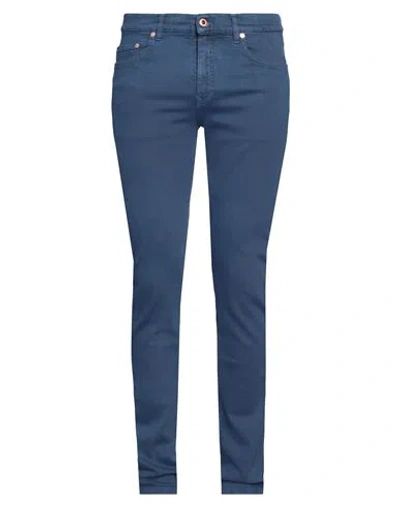 Harmont & Blaine Man Jeans Navy Size 34 Cotton, Elastane In Navy Blue