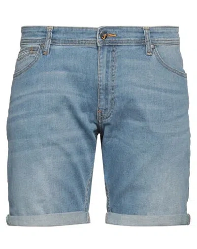 Harmont & Blaine Man Denim Shorts Blue Size 40 Cotton, Elastane