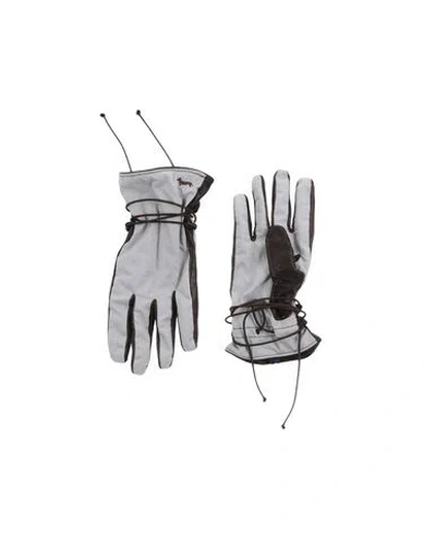 Harmont & Blaine Man Gloves Dark Brown Size L Wool, Soft Leather
