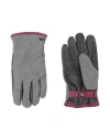 Harmont & Blaine Man Gloves Charcoal Size Xl Leather, Cotton In Grey