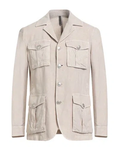 Harmont & Blaine Man Jacket Beige Size 50 Linen In Neutral