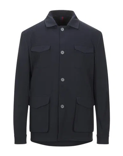 Harmont & Blaine Man Jacket Midnight Blue Size 46 Viscose, Nylon, Elastane