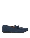 Harmont & Blaine Jeans Man Loafers Blue Size 12 Leather
