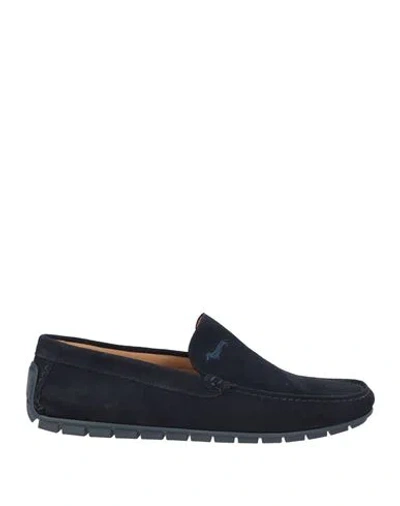 Harmont & Blaine Man Loafers Midnight Blue Size 7 Leather
