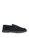 Harmont & Blaine Man Loafers Midnight Blue Size 9 Leather In Blue