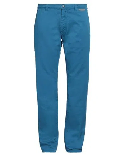 Harmont & Blaine Man Pants Azure Size 40 Cotton, Elastane In Blue