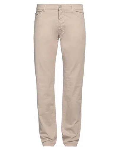 HARMONT & BLAINE HARMONT & BLAINE MAN PANTS BEIGE SIZE 40 COTTON, ELASTANE