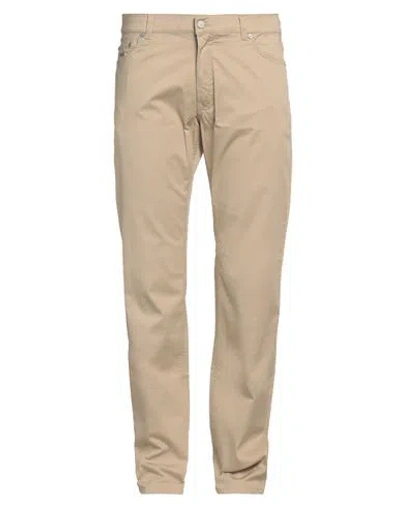 HARMONT & BLAINE HARMONT & BLAINE MAN PANTS BEIGE SIZE 40 COTTON, ELASTANE