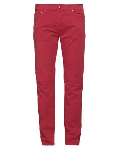 Harmont & Blaine Man Pants Brick Size 42 Cotton, Elastane In Red