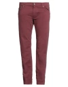 Harmont & Blaine Man Pants Brick Size 40 Cotton, Elastane In Red