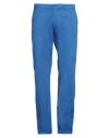 Harmont & Blaine Man Pants Bright Blue Size 42 Cotton, Elastane
