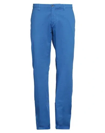 Harmont & Blaine Man Pants Bright Blue Size 42 Cotton, Elastane In Blue