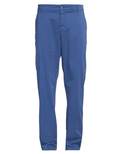 Harmont & Blaine Man Pants Bright Blue Size 44 Cotton, Elastane