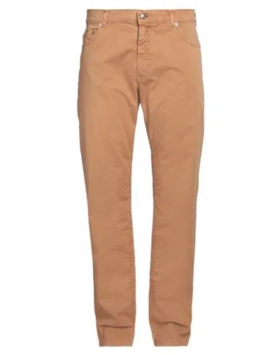Harmont & Blaine Man Pants Camel Size 42 Cotton, Elastane In Beige