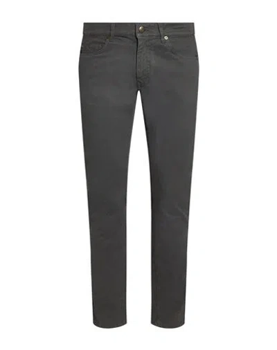 Harmont & Blaine Man Pants Charcoal Size 28 Cotton, Elastane In Gray