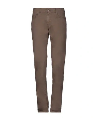 Harmont & Blaine Man Pants Chocolate Brown Size 30 Cotton, Elastane