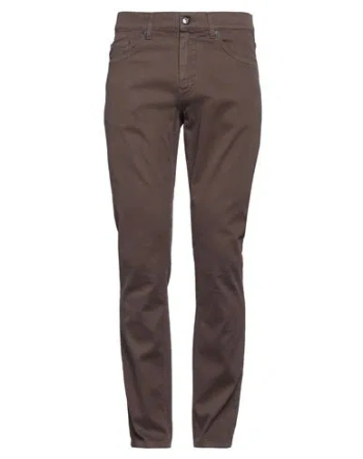 Harmont & Blaine Man Pants Cocoa Size 40 Cotton, Elastane In Brown