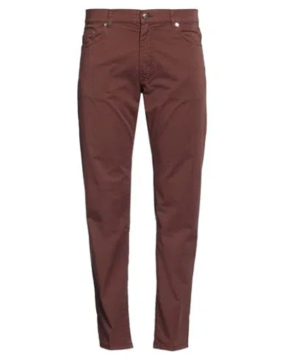 Harmont & Blaine Man Pants Cocoa Size 40 Cotton, Elastane In Brown