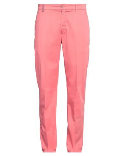 Harmont & Blaine Man Pants Coral Size 38 Cotton, Elastane In Red