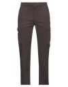 Harmont & Blaine Man Pants Dark Brown Size 32 Cotton, Elastane