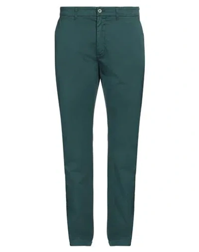 Harmont & Blaine Man Pants Deep Teal Size 40 Cotton, Elastane In Green