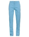 Harmont & Blaine Man Pants Light Blue Size 32 Cotton, Elastane