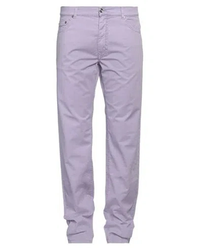 Harmont & Blaine Man Pants Lilac Size 40 Cotton, Elastane In Purple